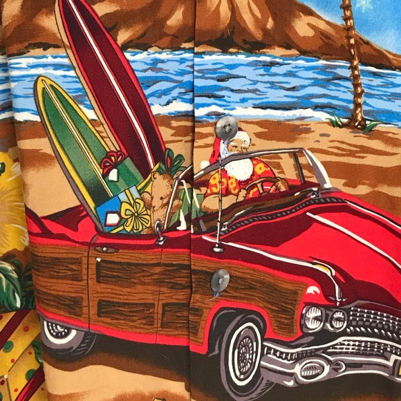 Christmas Kalaheo Men’s Hawaiian Shirt Medium - Picture 3 of 7